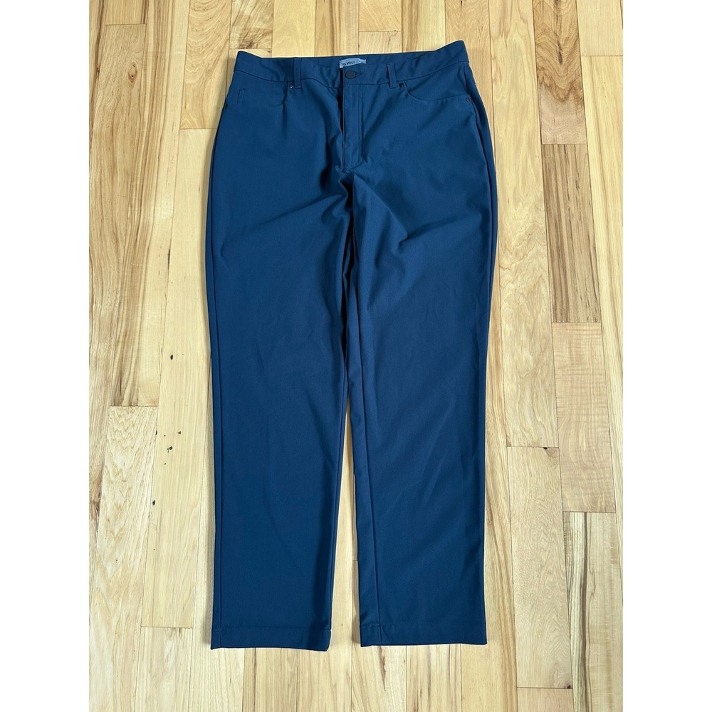 VRST Mens Limitless 5-Pocket Slim Fit Pants Navy Blue 35x32 Stretch Golf Tech